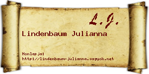 Lindenbaum Julianna névjegykártya